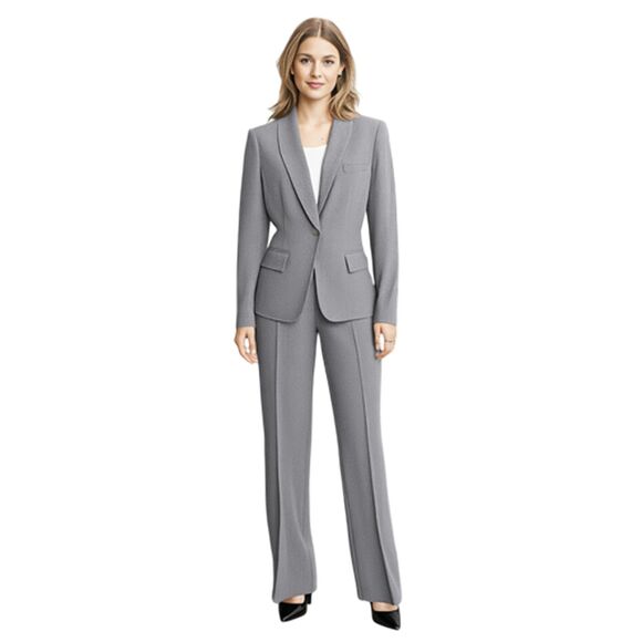 Anne Klein Gray Pantsuit - Picture 1 of 17